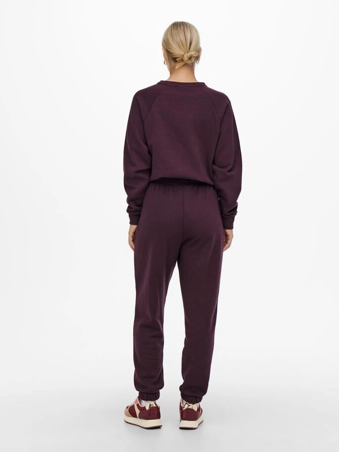 Штани ONLLULA PANT SWT 15244347-Winetasting-Print:HERO ONLY XL Бордовий — фото 4