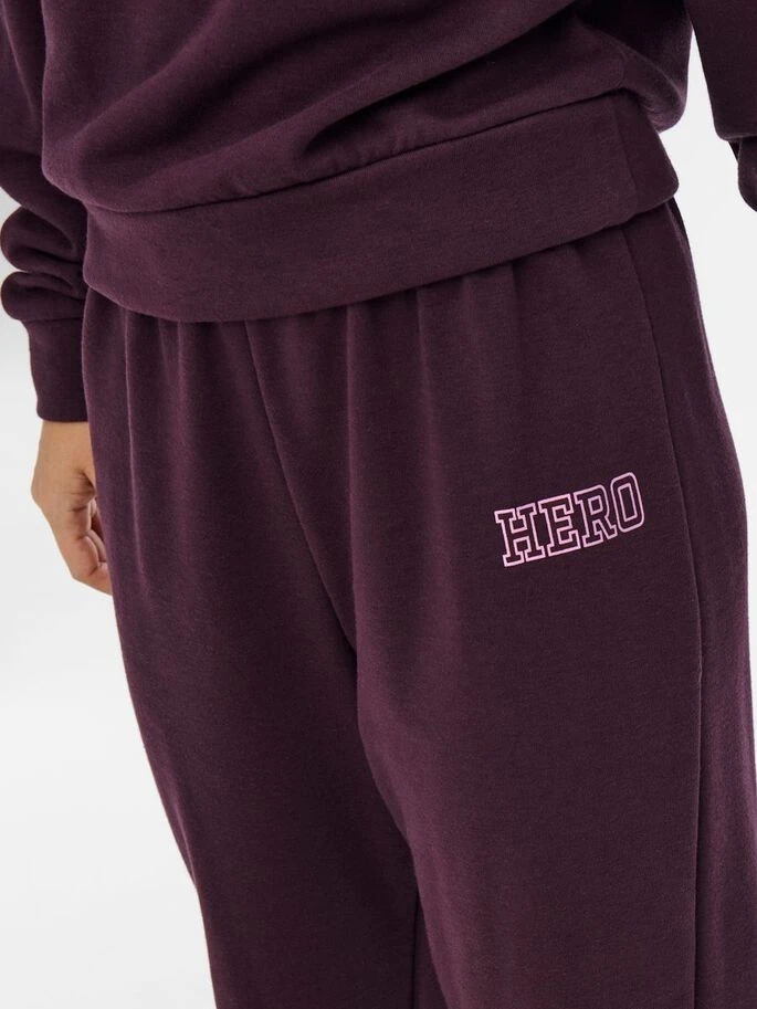 Штани ONLLULA PANT SWT 15244347-Winetasting-Print:HERO ONLY XL Бордовий — фото 5