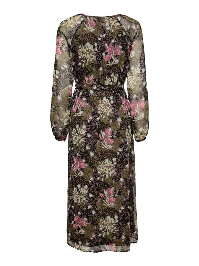 Сукня ONLPHOEBE LIFE L/S MIDI DRESS WVN 15246103-Plum Truffle-AOP:LE JARDIN MIXED FLOWERS ONLY L Темно-коричневий — фото 7