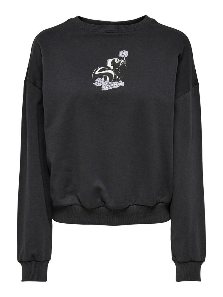 Худі ONLDISNEY LIFE L/S BAMBI BOX SWT 15250089-Phantom-Print:FLOWER ONLY L Чорний — фото 2