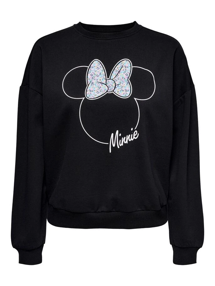 Худі ONLDISNEY LIFE L/S MINNIE FLOWER BOX SWT 15250095-Black-Print:MINNIE OUTLINE ONLY L Чорний — фото 5