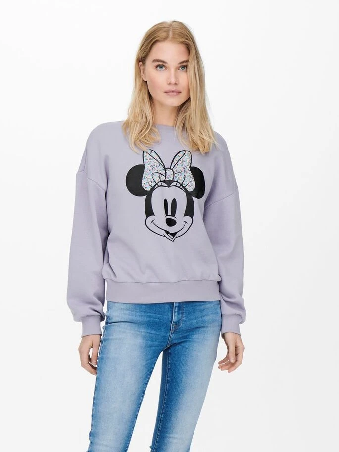 Худі ONLDISNEY LIFE L/S MINNIE FLOWER BOX SWT 15250095-Cosmic Sky-Print:MINNIE HAPPY ONLY L Бузковий — фото 2