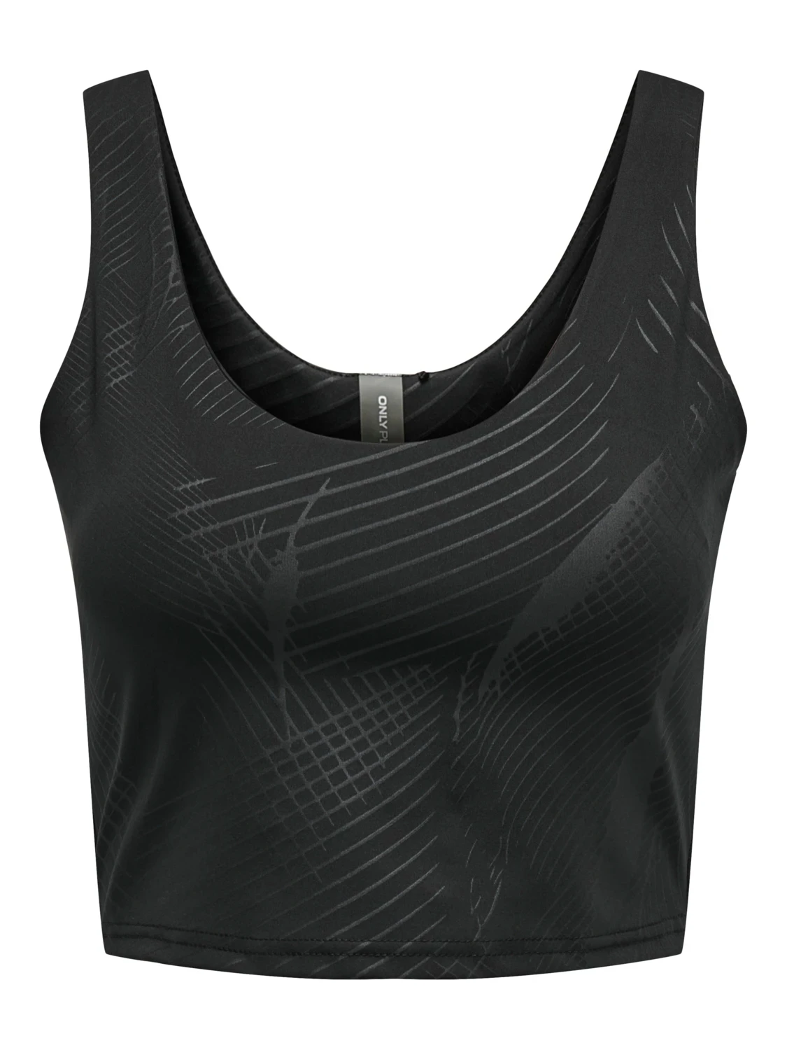 Спортивний бра ONPCATE AOP CROP TRAIN BRA TOP 15280805-Black-AOP:w. Heat print ONLY Play XS Чорний — фото 7
