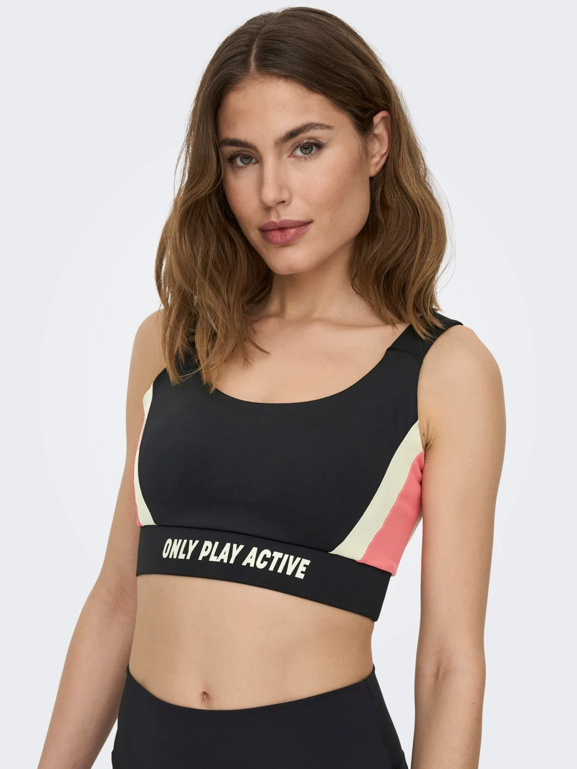Спортивний бра ONPPERI SPORTS BRA 15287813-Black-Detail:w. Sun Kissed Coral ONLY Play M Чорний — фото 5