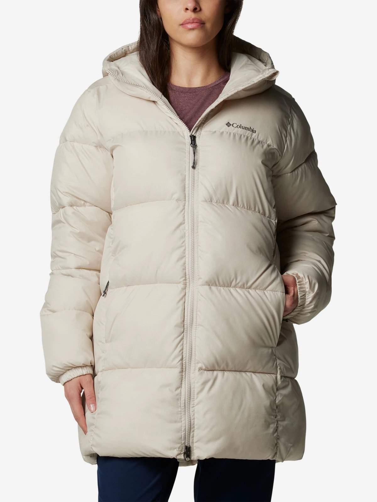 Куртка утеплена Puffect™ II Mid Jacket Hooded 2088471CLB-278 Columbia 2088471CLB-278  Куртка утеплена штучним пухом жіноча Puffect™ II Mid Jacket Hooded бежевий р. (44) Бежевий — фото 2