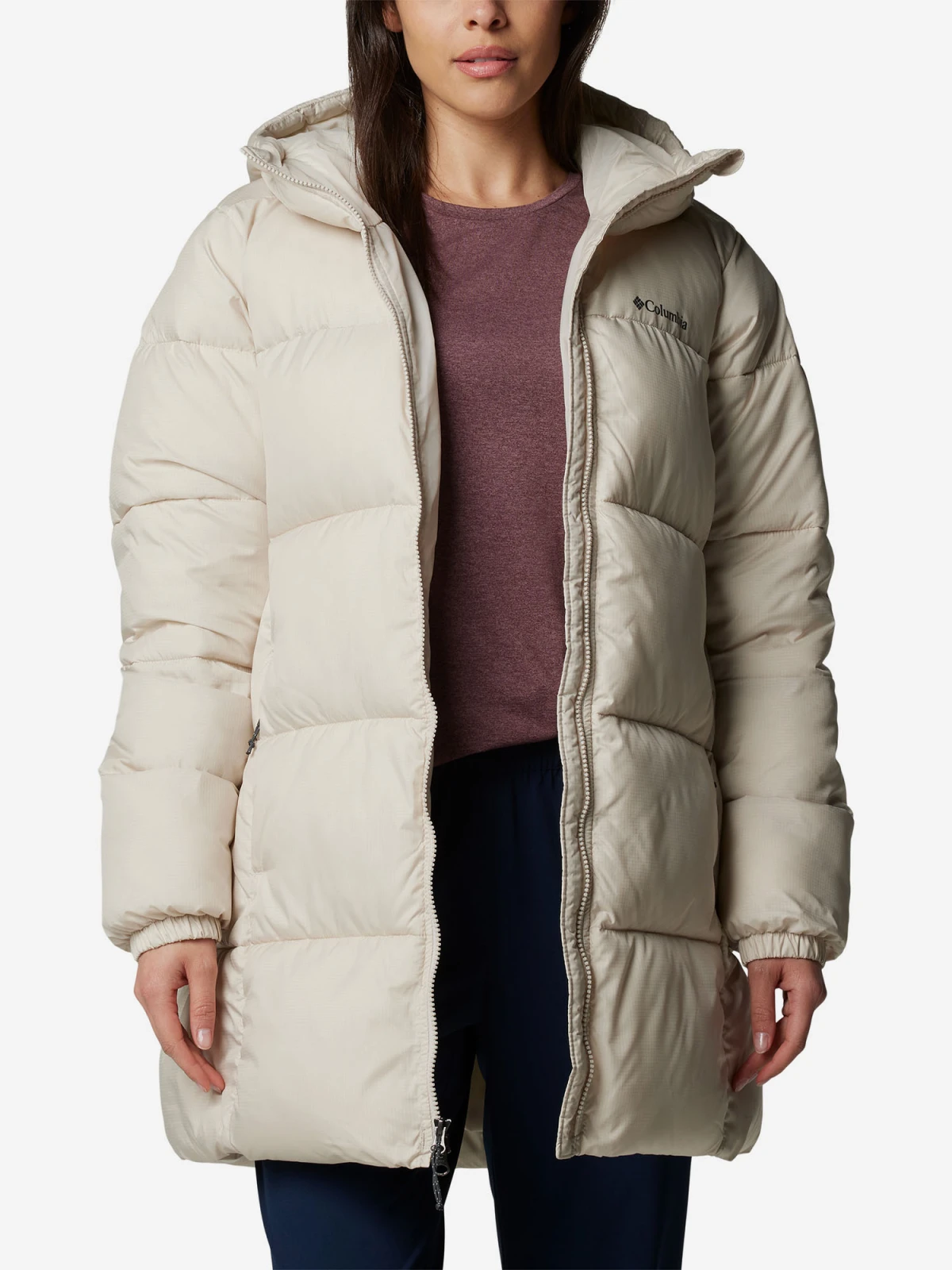 Куртка утеплена Puffect™ II Mid Jacket Hooded 2088471CLB-278 Columbia 2088471CLB-278  Куртка утеплена штучним пухом жіноча Puffect™ II Mid Jacket Hooded бежевий р. (44) Бежевий — фото 5