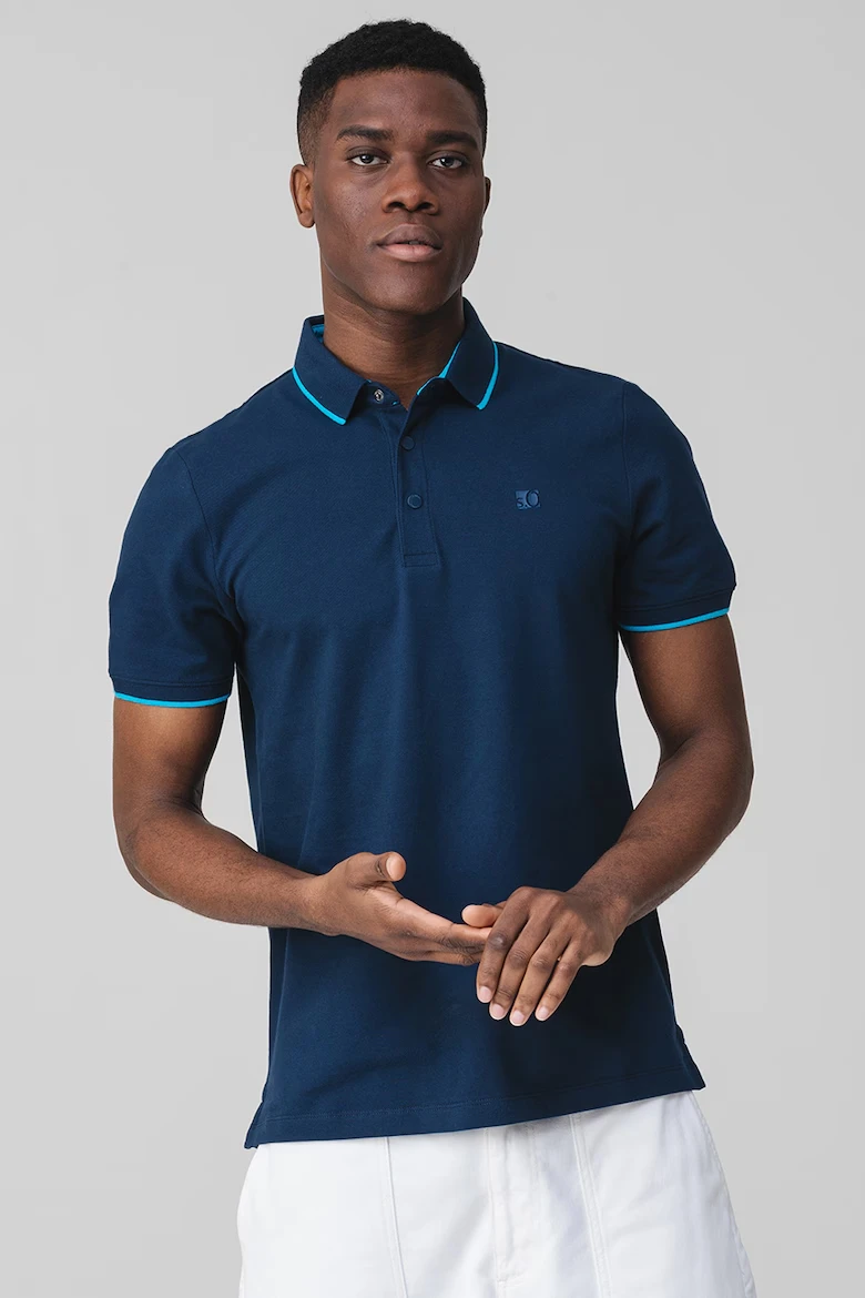 Поло Cotton blend polo shirt 2161571-5852 s.Oliver XXL Темно-синій — фото 3
