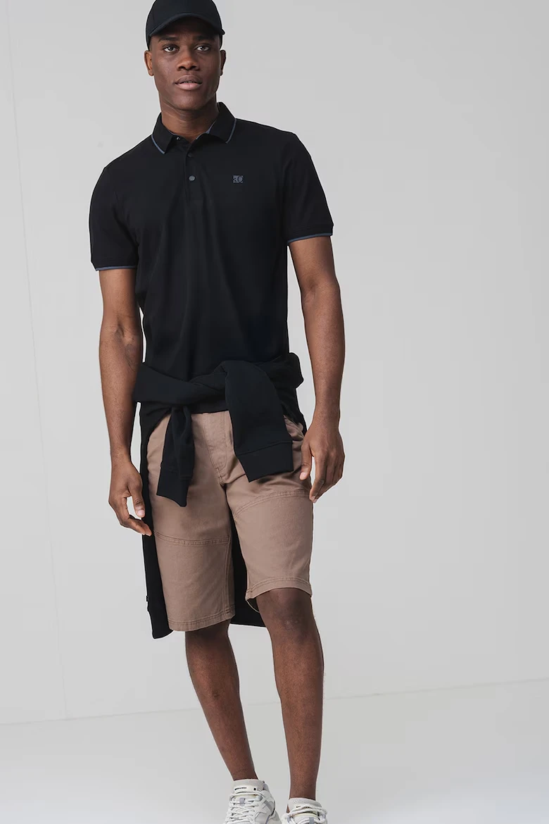 Поло Cotton blend polo shirt 2161571-9999 s.Oliver XXL Чорний — фото 6