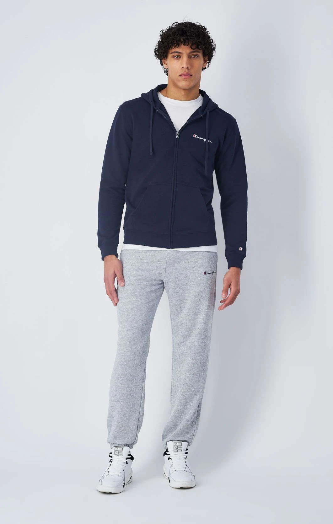Толстовка hooded full zip sweatshirt 219837-BS501 Champion S Темно-синій — фото 5