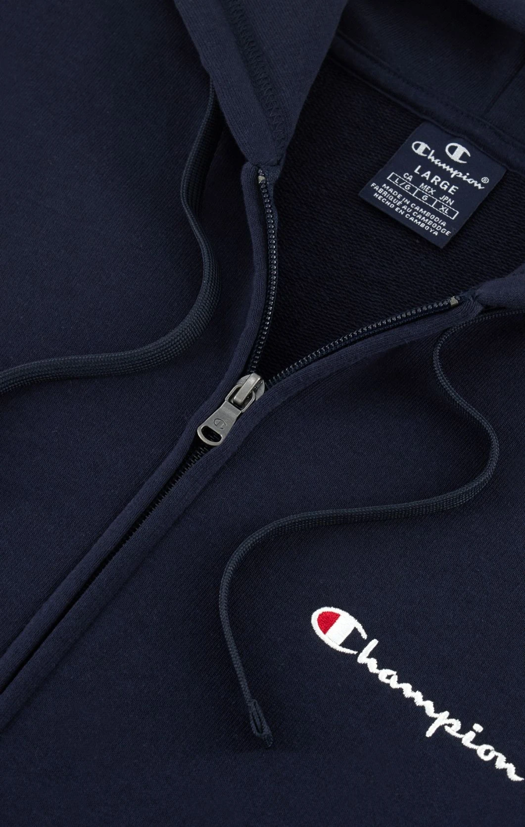 Толстовка hooded full zip sweatshirt 219837-BS501 Champion S Темно-синій — фото 7
