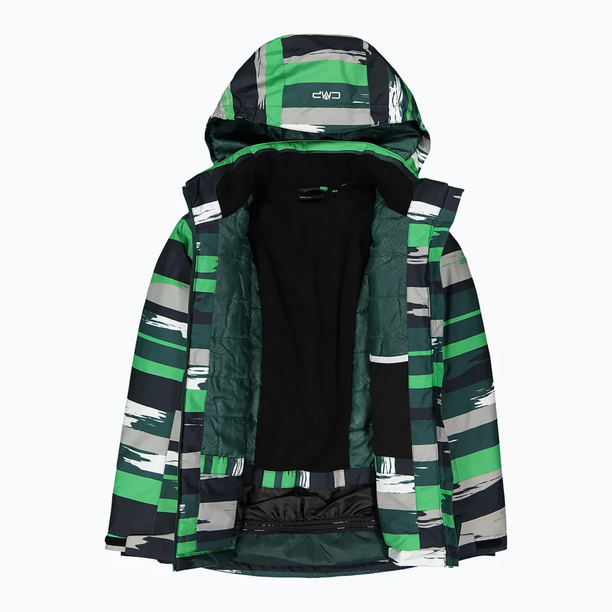 Куртка лижна дитяча JACKET SNAPS HOOD FEEL WARM 39W1924-05ZU CMP 140 Зелений — фото 5
