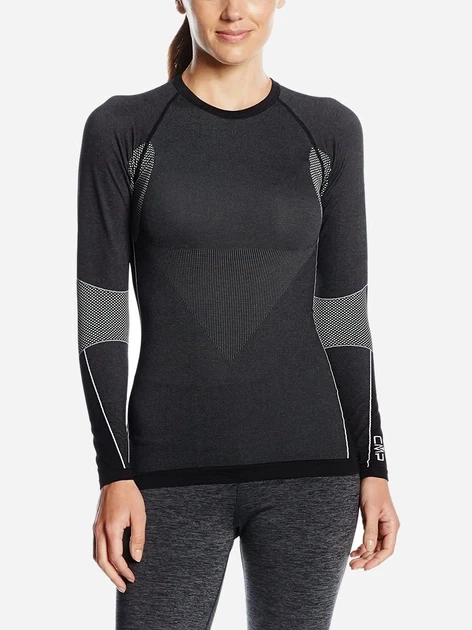 Термореглан WOMAN SEAMLESS SWEAT 3Y96804-U901 CMP 36/38 Чорний — фото 2
