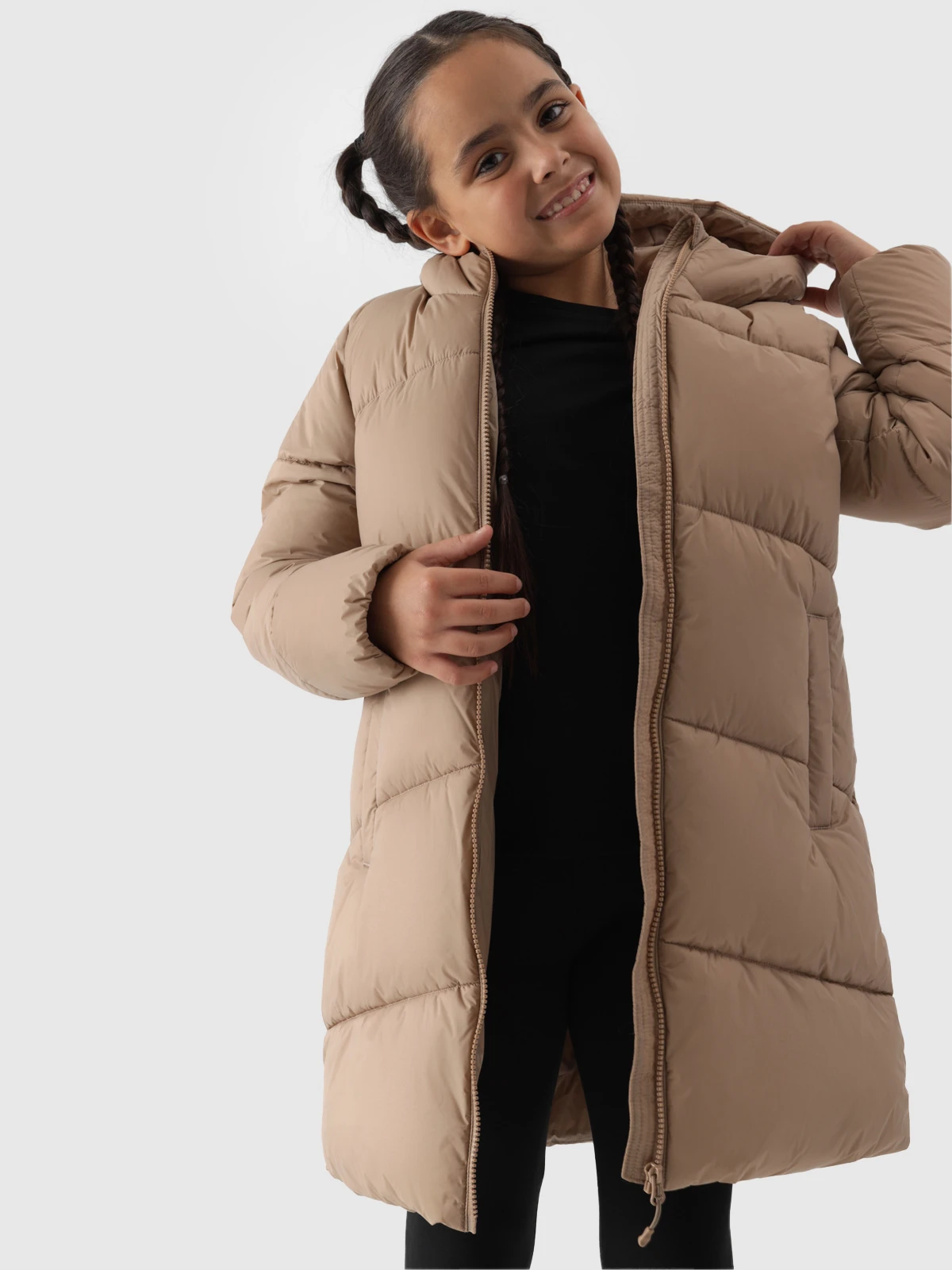 Куртка дитяча DOWN JACKET F455 4FJWAW24TDJAF455-83S 4F 134 Бежевий — фото 4