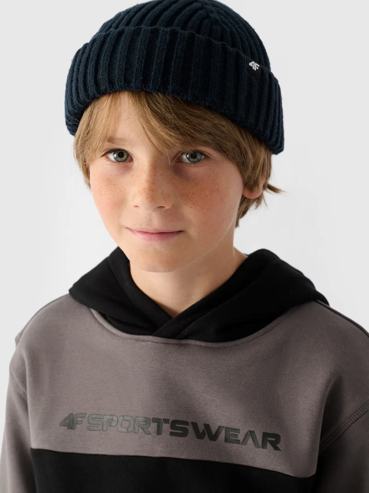 Джемпер флісовий дитячій SWEATSHIRT M1222 4FJWAW24TSWSM1222-20S 4F 128 Чорний — фото 4
