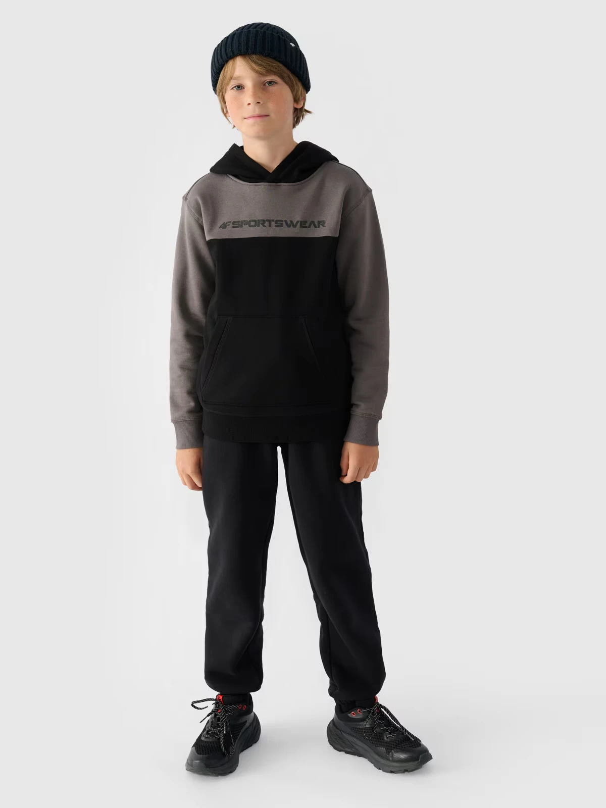 Джемпер флісовий дитячій SWEATSHIRT M1222 4FJWAW24TSWSM1222-20S 4F 128 Чорний — фото 5