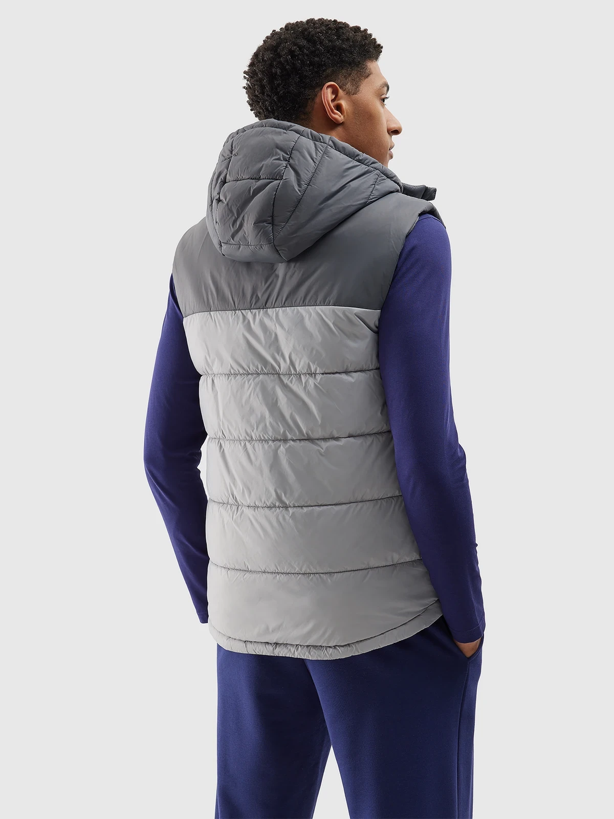 Безрукавка synthetic-fill down vest 4FWSS24TVJAM100-27S 4F XXL Сірий — фото 4