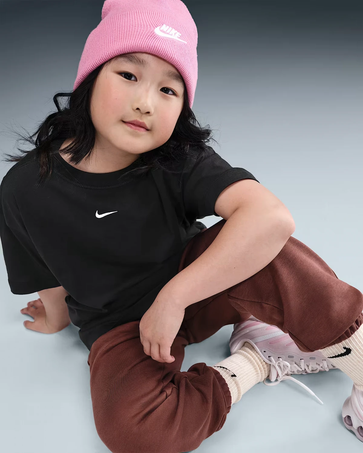 Футболка дитяча G NSW TEE SS OVRSZED LBR II3576-010 Nike L Чорний — фото 4