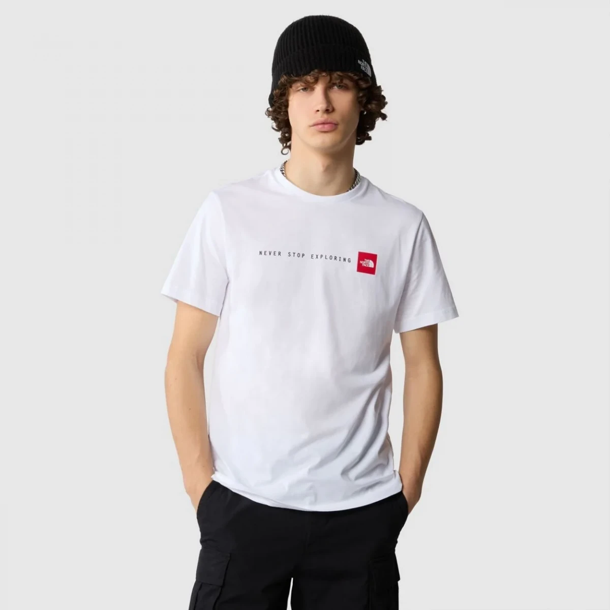 Футболка чоловіча The North Face Never Stop Exploring Tee White (0A87NSFN41) — фото 1