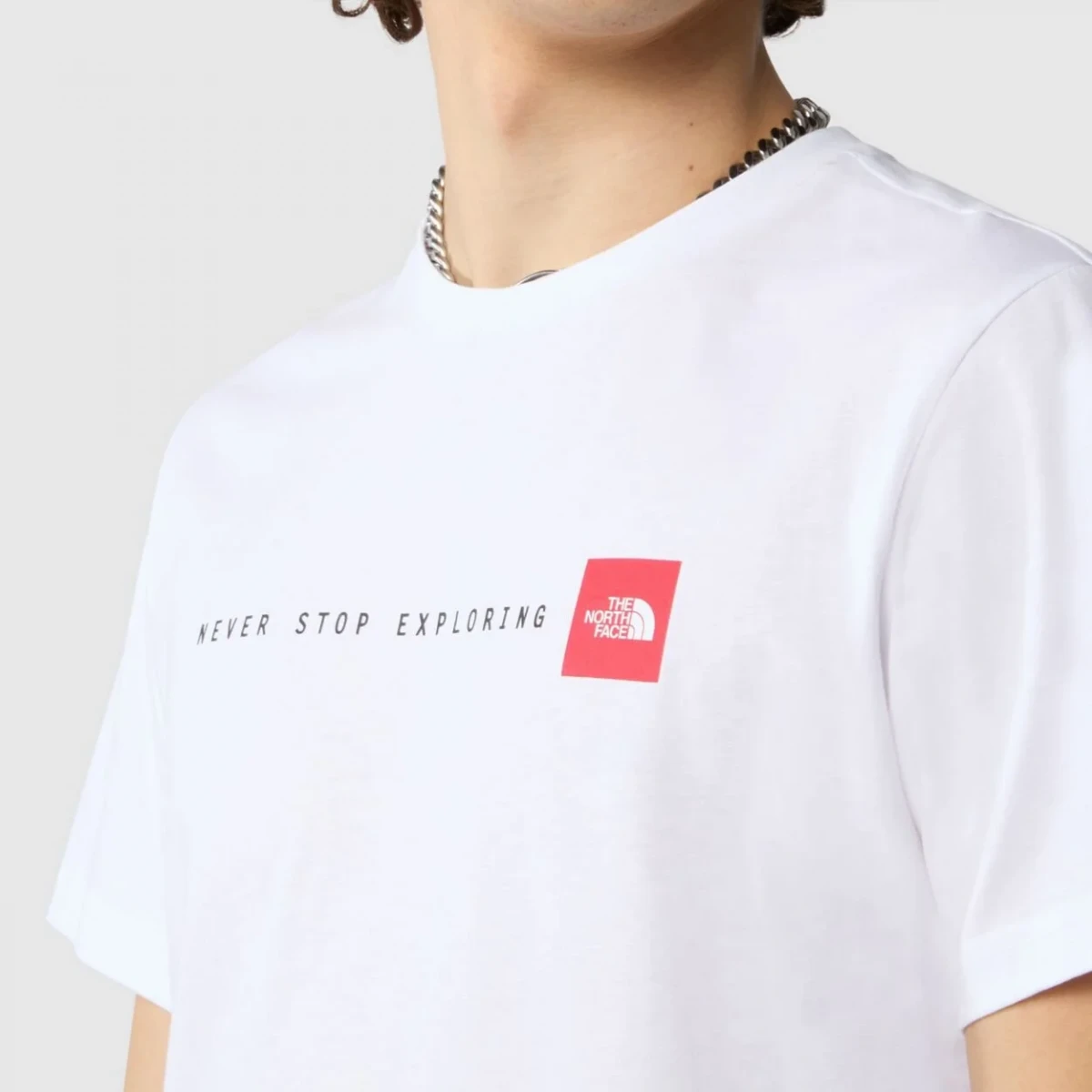 Футболка чоловіча The North Face Never Stop Exploring Tee White (0A87NSFN41) — фото 5