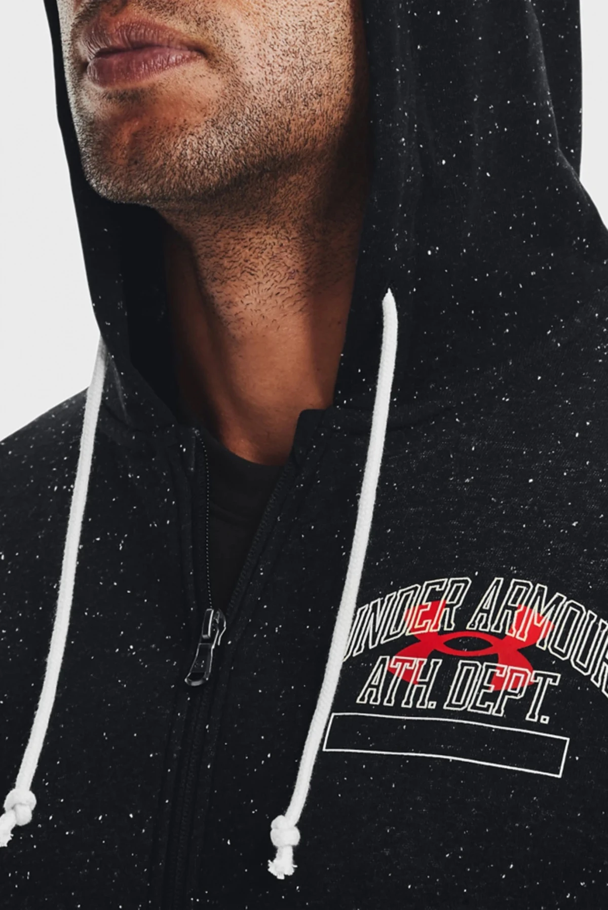 Кофта чоловіча Under Armour Sweatshirt Rival Try Athlc Dep Hoody Black (1370355-001) — фото 4