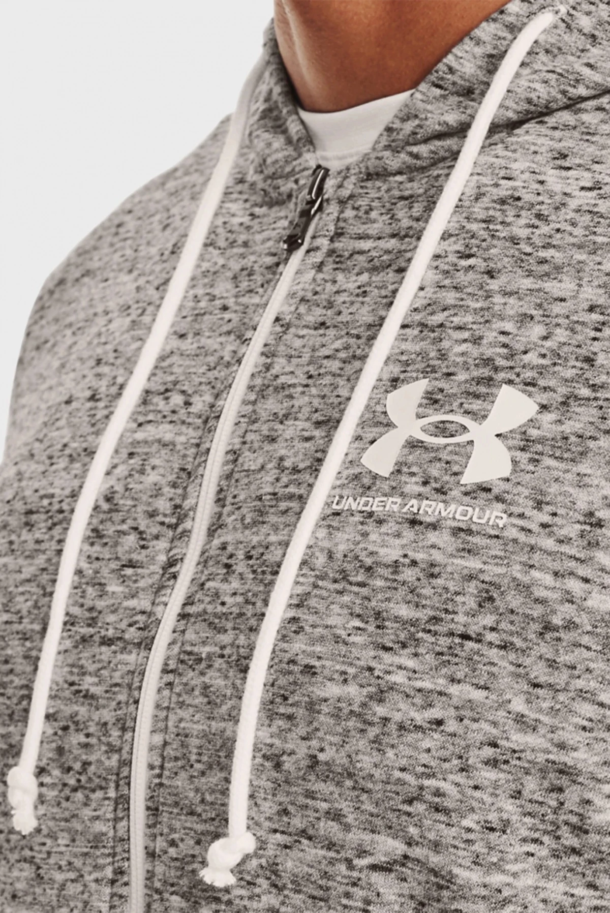 Кофта чоловіча Under Armour Hooded Sweatshirt Ua Rival Terry Grey (1370409-112) — фото 4