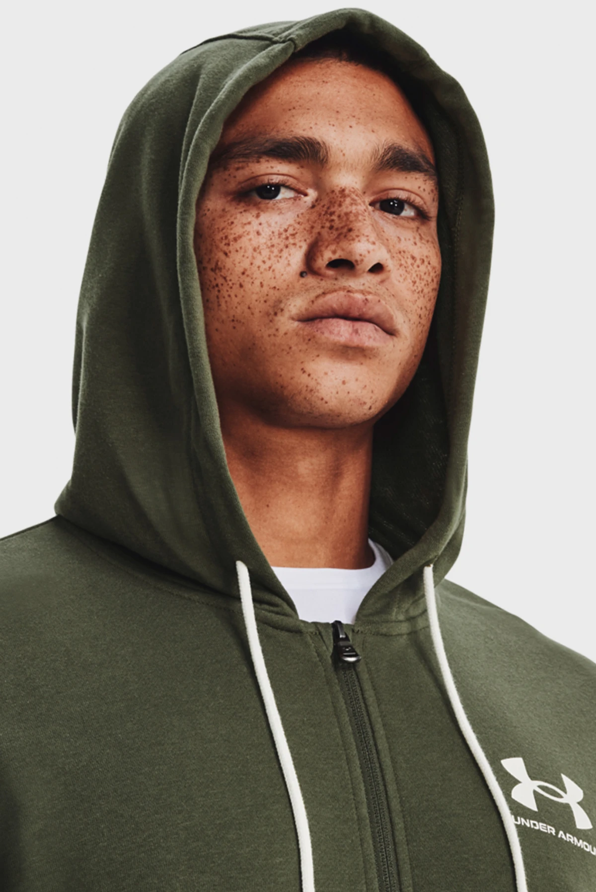 Кофта чоловіча Under Armour Rival Terry Lc Fz Green (1370409-390) — фото 4