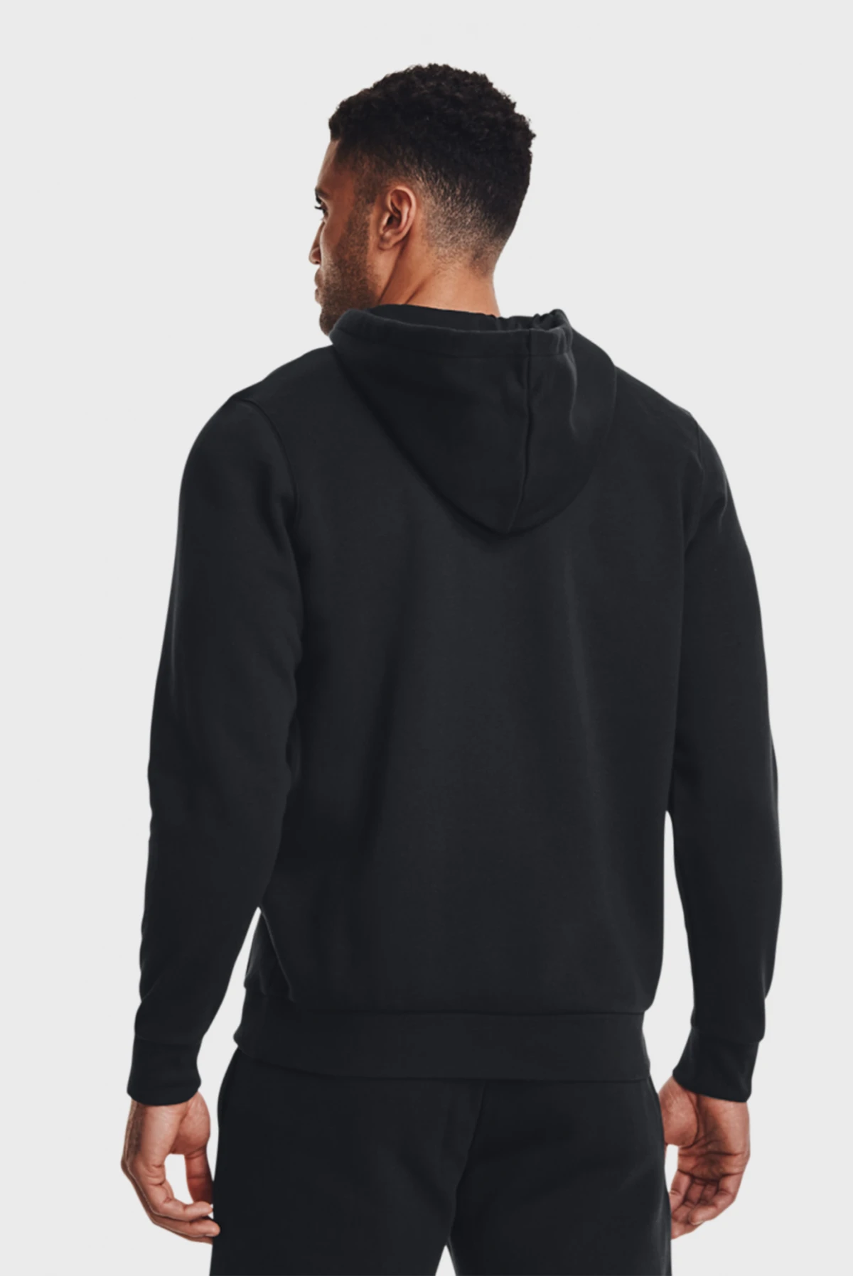 Кофта чоловіча Under Armour Essential Fleece Fz Hood-Blk Black (1373881-001) — фото 3