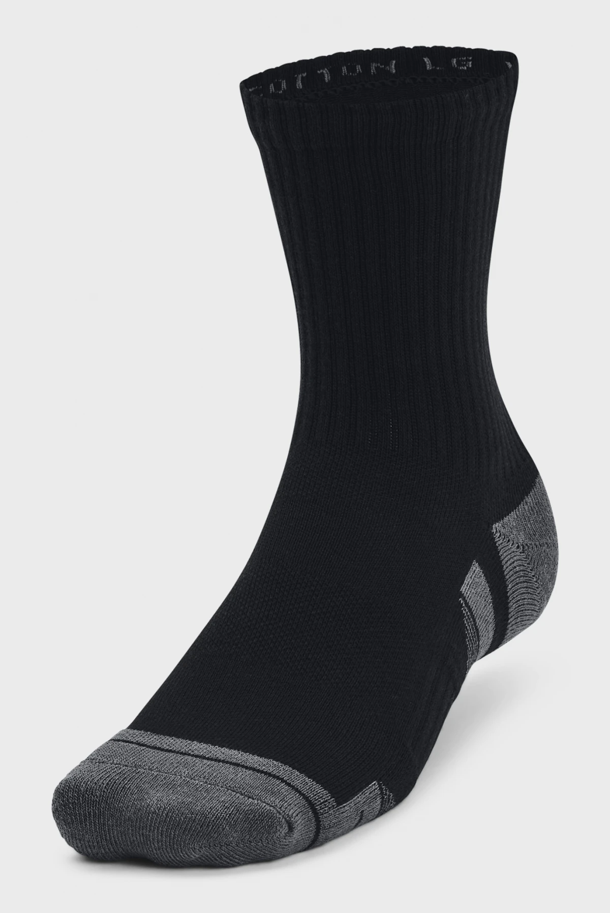 Шкарпетки UA Performance Cotton 3p Mid 1379530-001 Under Armour L Чорний — фото 3