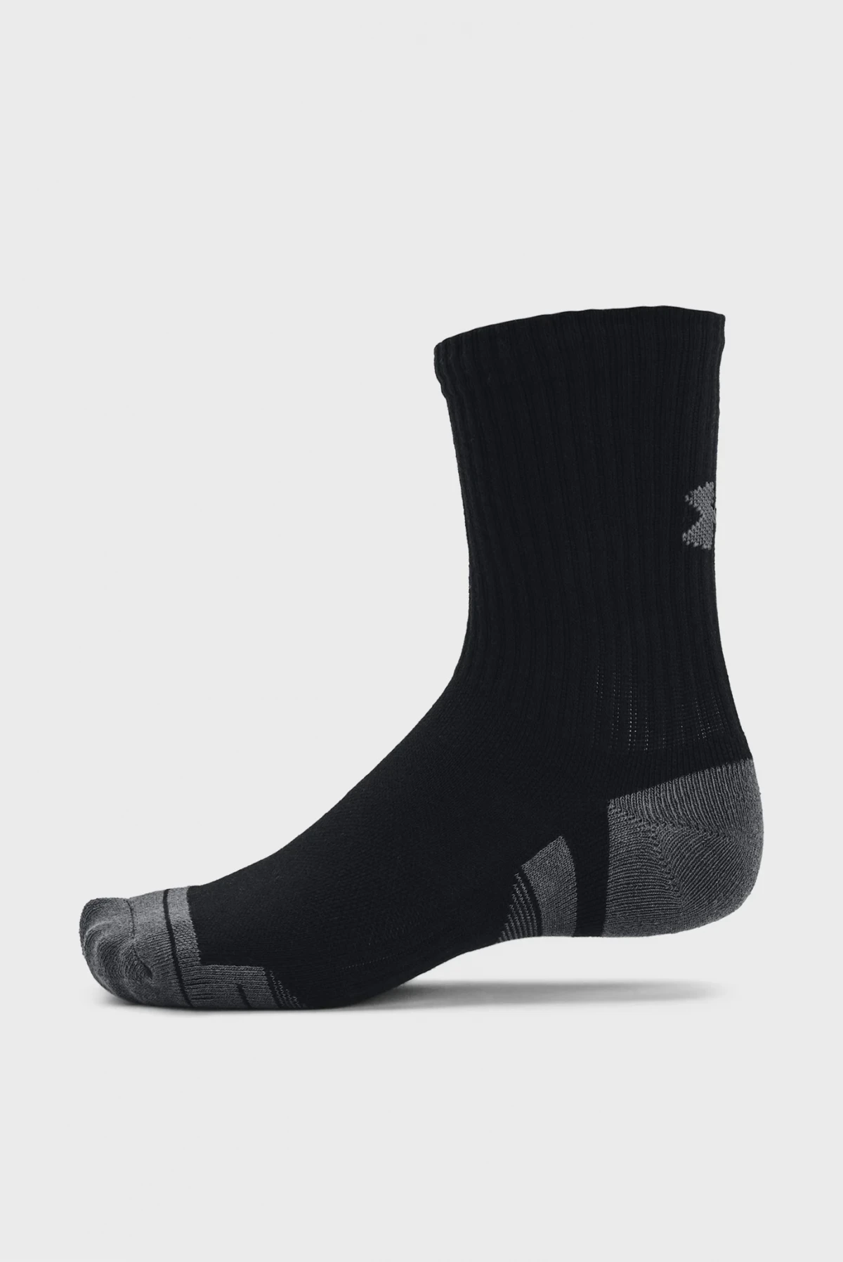 Шкарпетки UA Performance Cotton 3p Mid 1379530-001 Under Armour L Чорний — фото 5