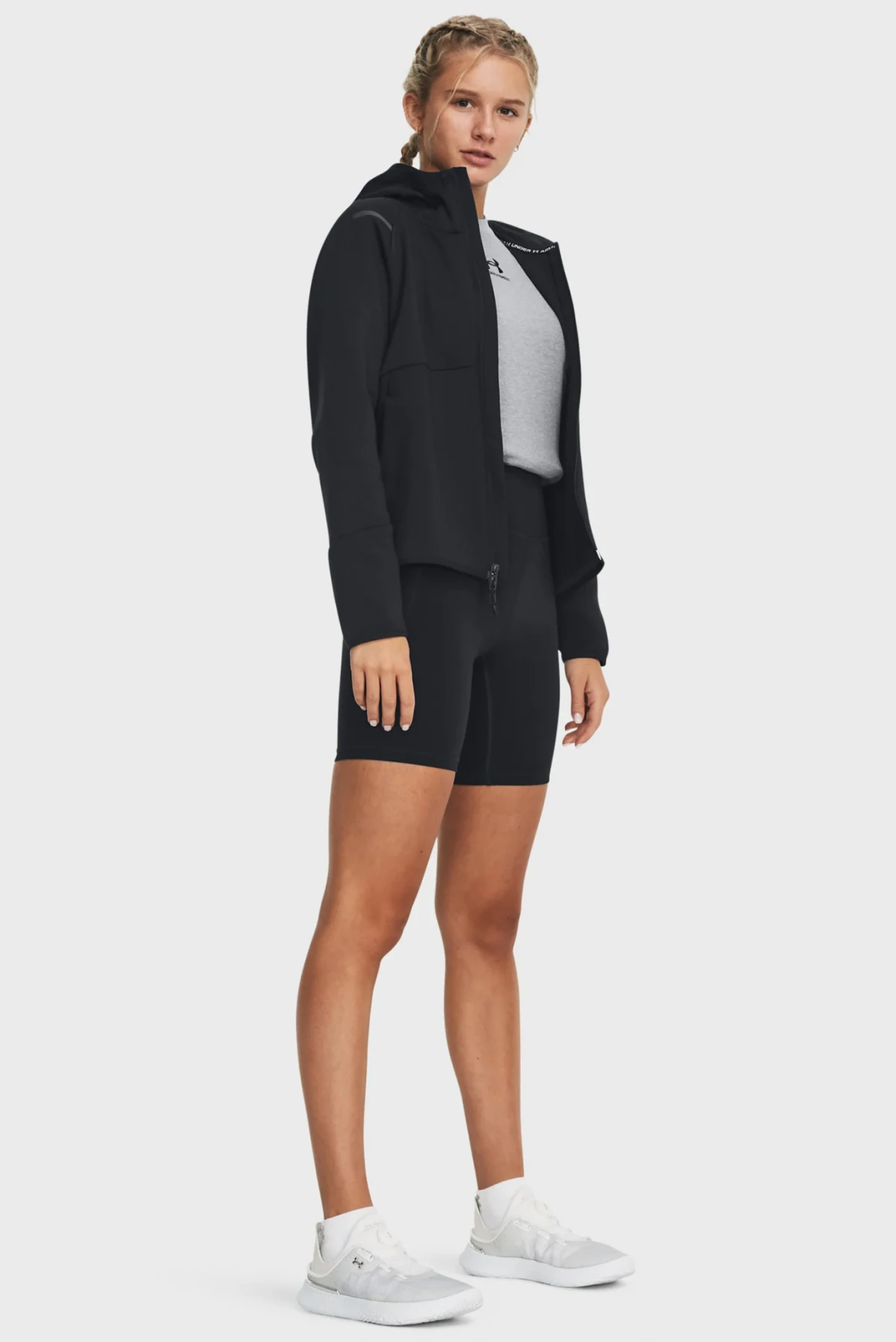 Кофта жіночі Under Armour Unstoppable Flc Fz Black (1379842-001) — фото 5