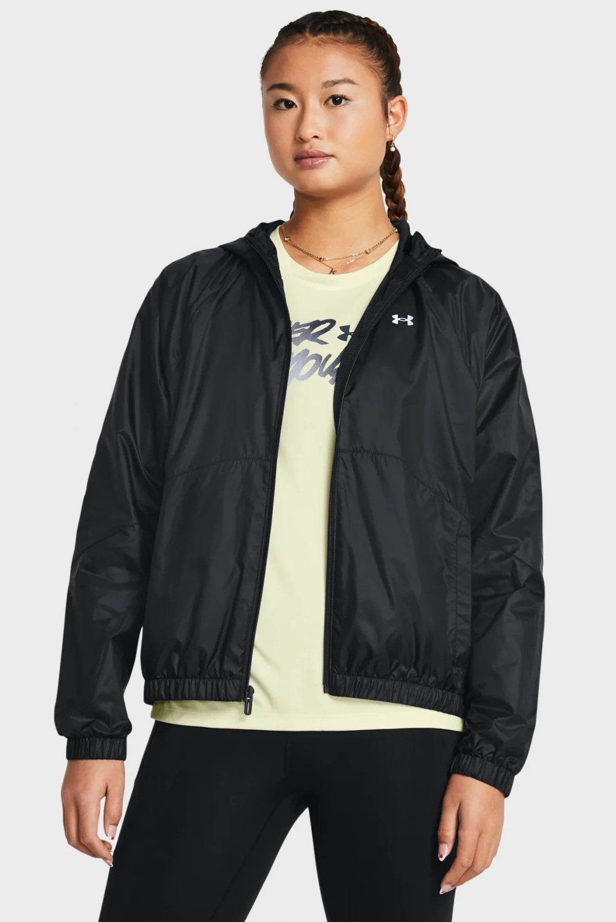 Вітровка жіноча Under Armour Sport Windbreaker Jkt Black (1382698-001) — фото 1
