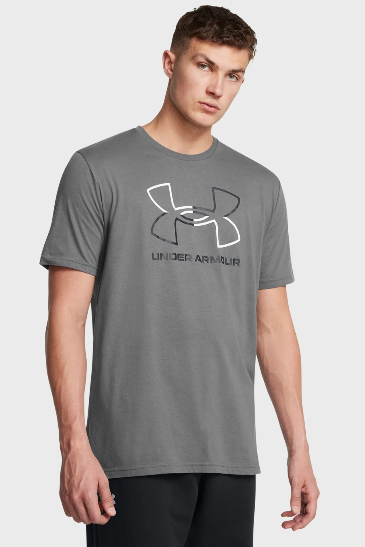 Футболка чоловіча Under Armour Gl Foundation Update Ss Grey (1382915-028) — фото 1