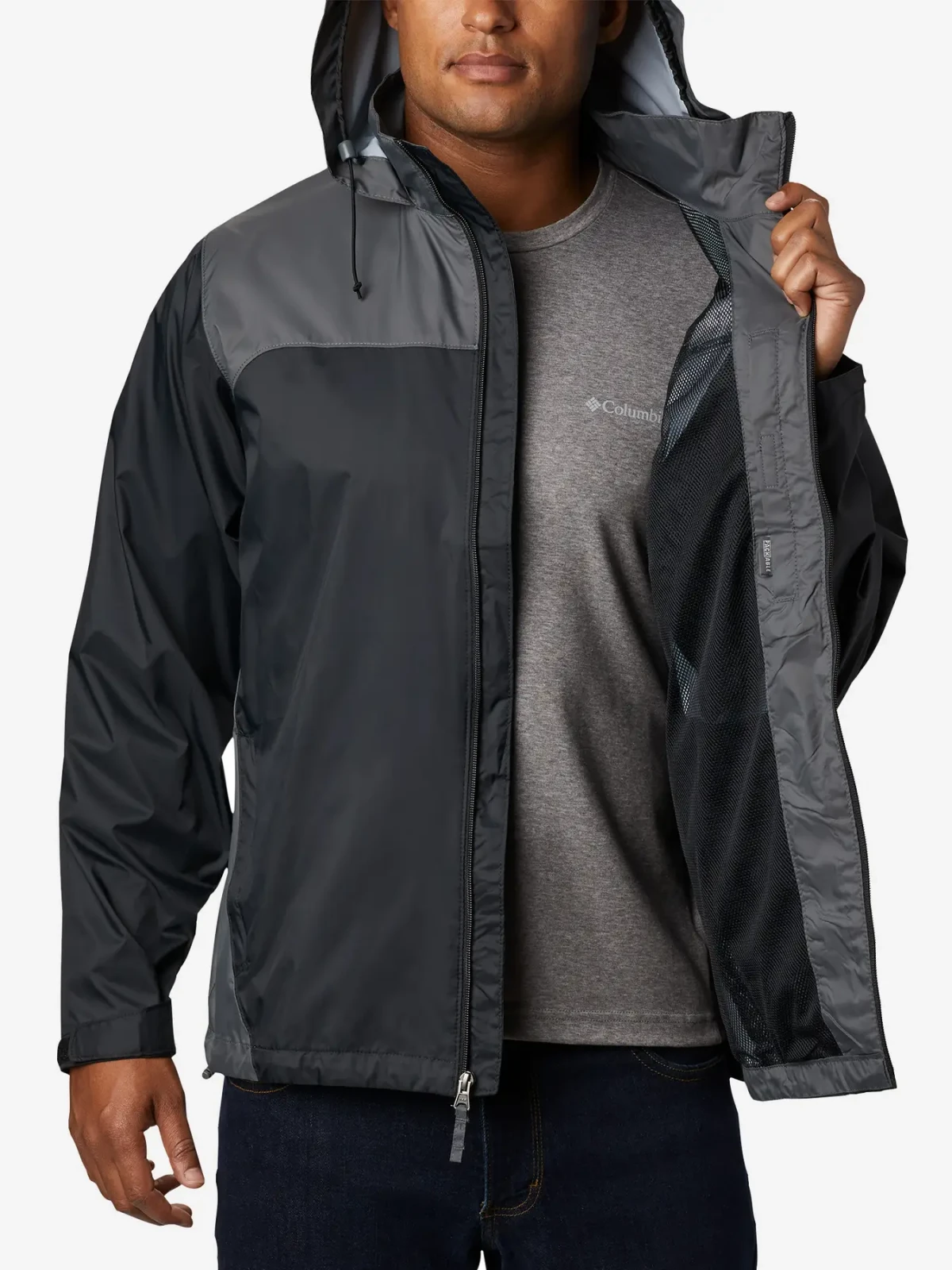 Вітровка чоловіча Columbia Glennaker Lake Rain Jacket Black (1442361CLB-010) — фото 6