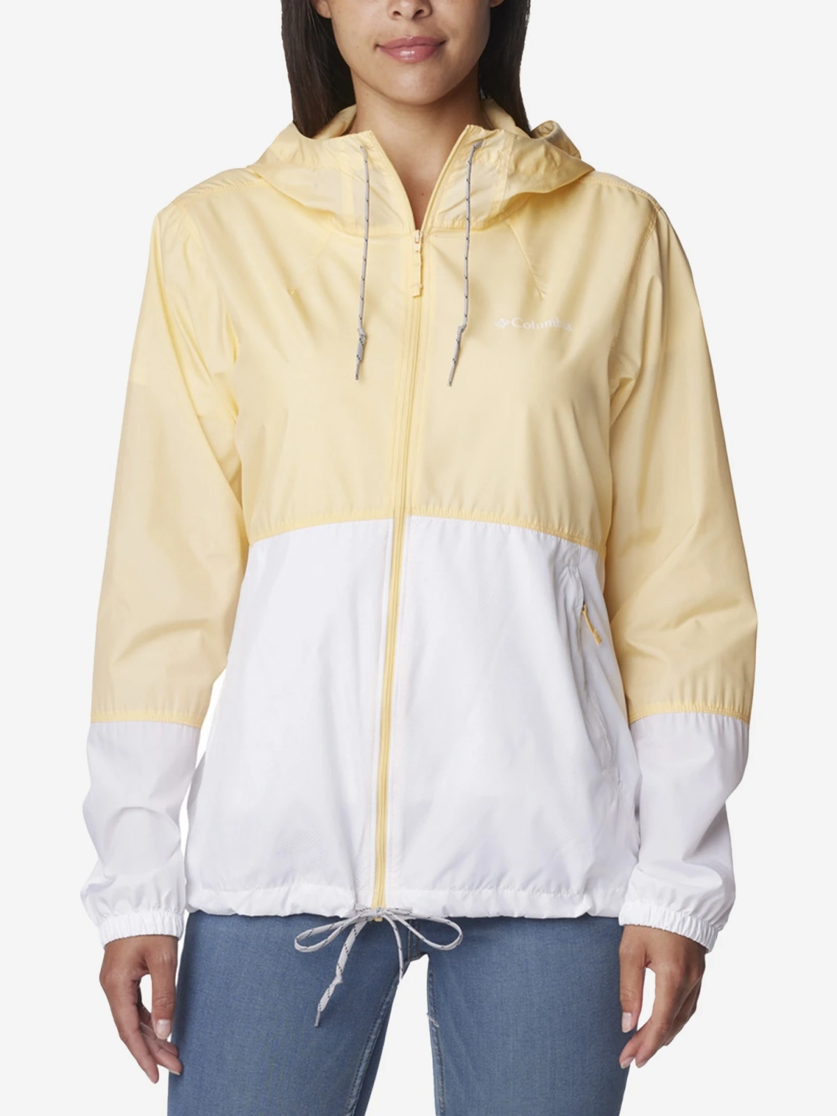 Вітровка жіноча Columbia Flash Forward Windbreaker White/Yellow (1585911CLB-755) — фото 1