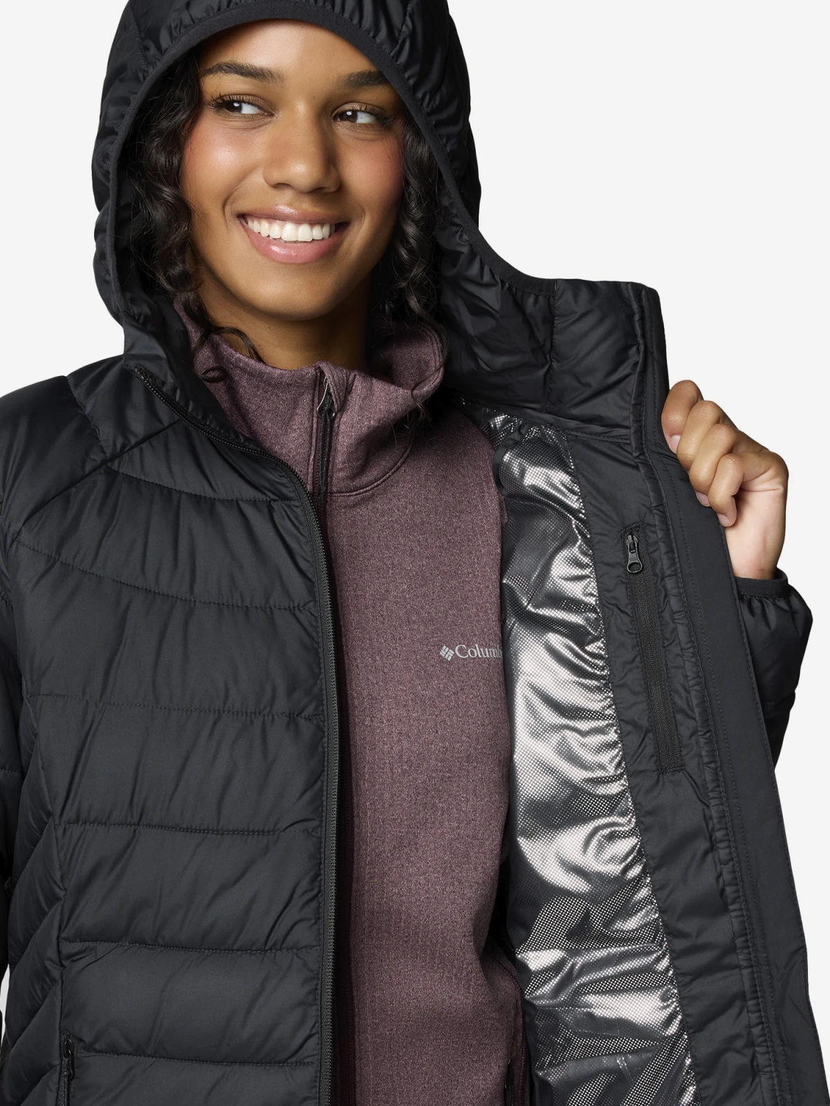 Куртка жіноча Columbia Powder Lite Ii Mid Jacket Black (2089371CLB-010) — фото 7