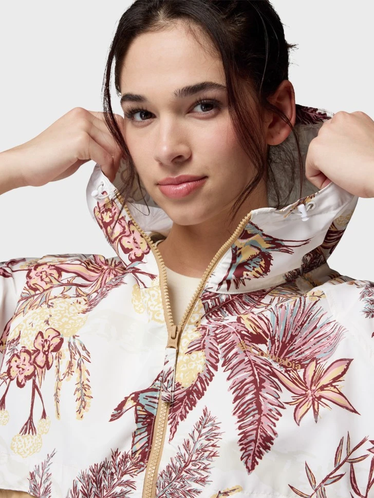 Вітровка жіноча Columbia Spire Valley™ Printed Windbreaker White/Beige (2116491CLB-125) — фото 7