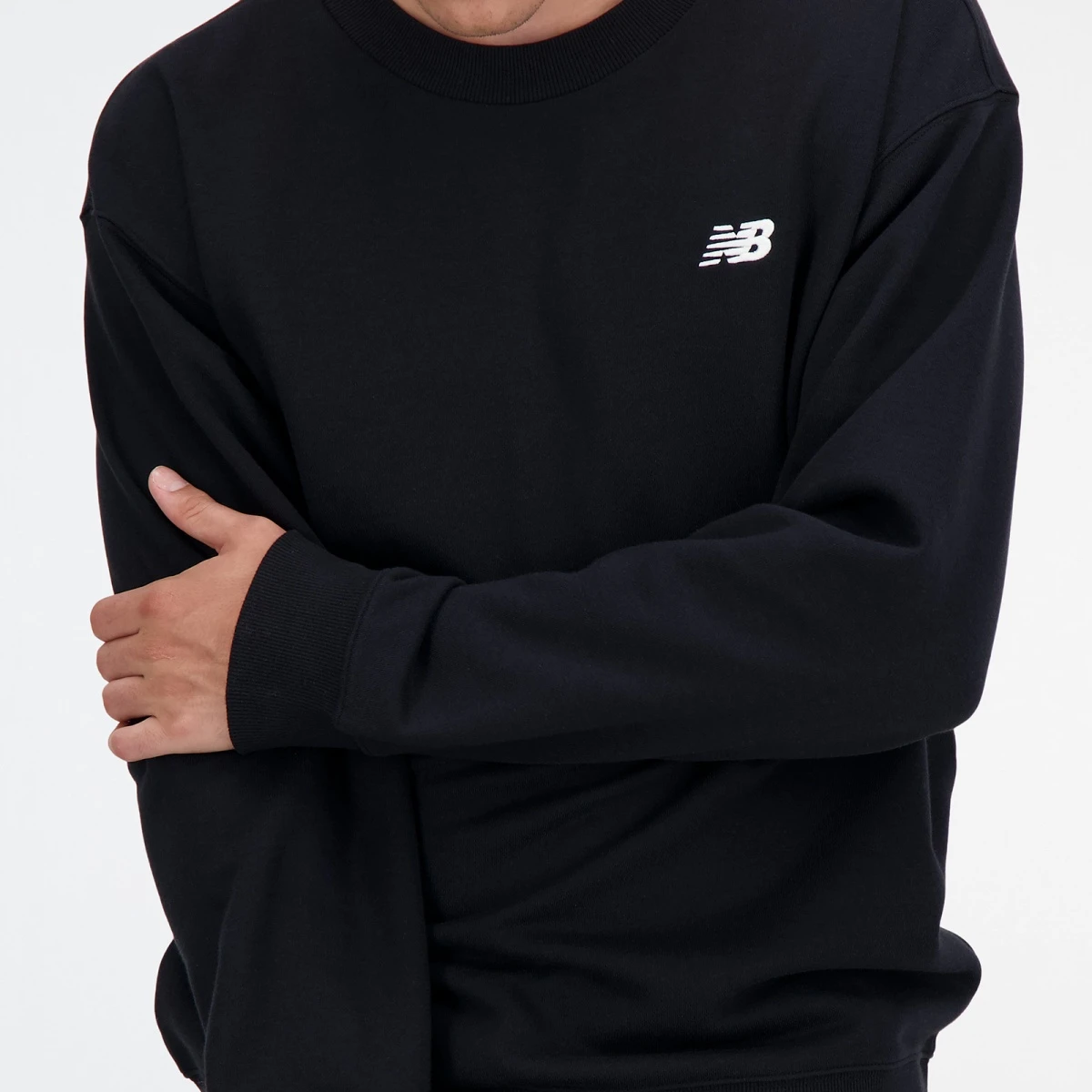 Світшот Sport Essentials French Terry MT41507BK New Balance S Чорний — фото 6