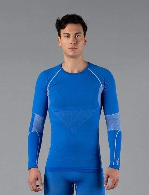 Термобілизна чоловіча Cmp Seamless Sweat Blue (3Y97800-N913) — фото 1