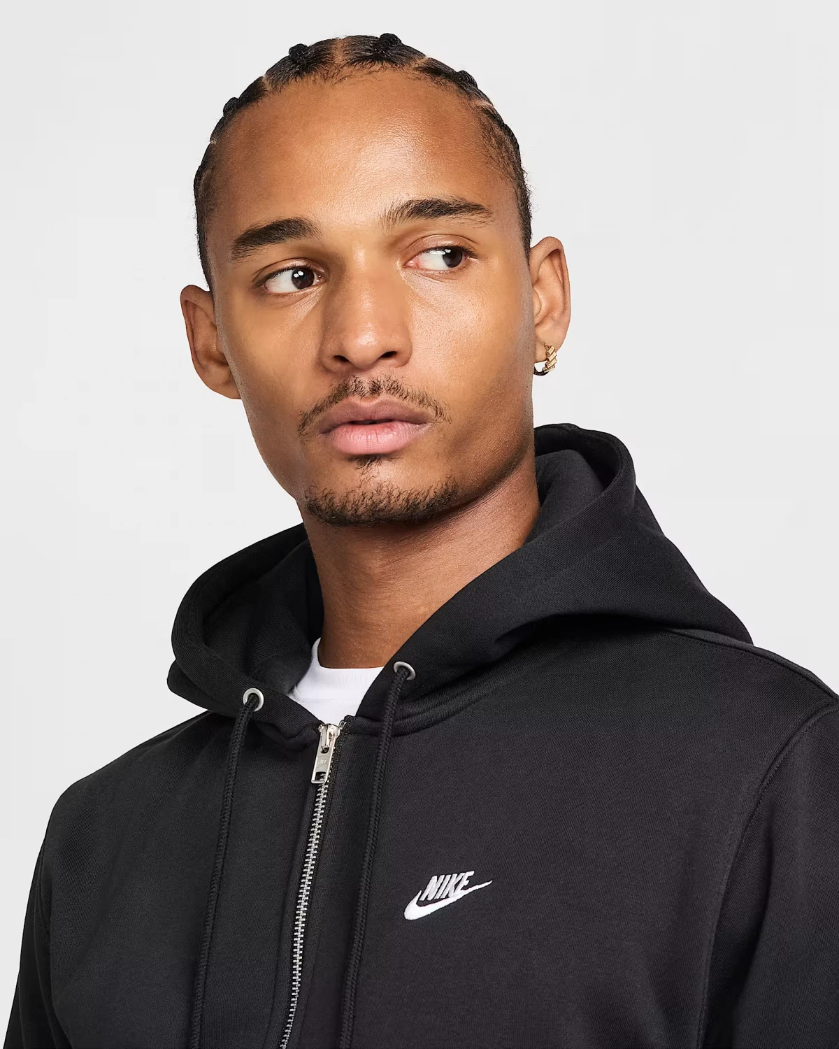 Кофта чоловіча Nike Club Bb Fz Black (FN3861-010) — фото 4