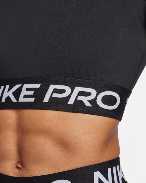 Спортивний топ жіночий Nike Pro 365 Dri-Fit Cropped Long-Sleeve Top Black (FV5484-010) — фото 5