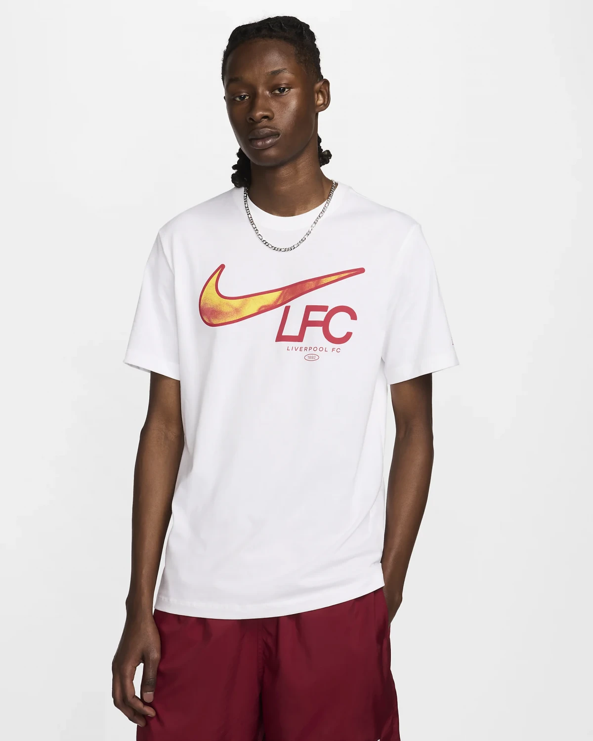Футболка чоловіча Nike Liverpool Swoosh Tee White (FV8557-100) — фото 1