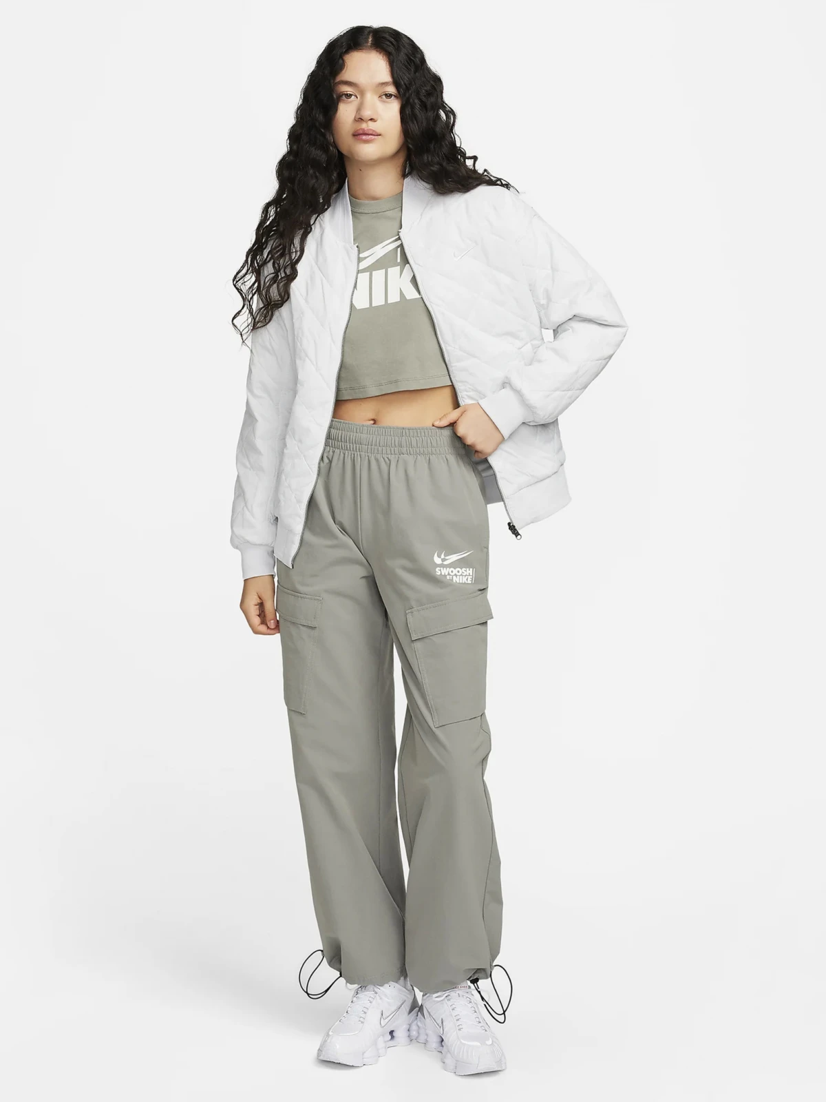 Футболка жіноча Nike T-Shirt Sportswear Grey (FZ4635-053) — фото 6