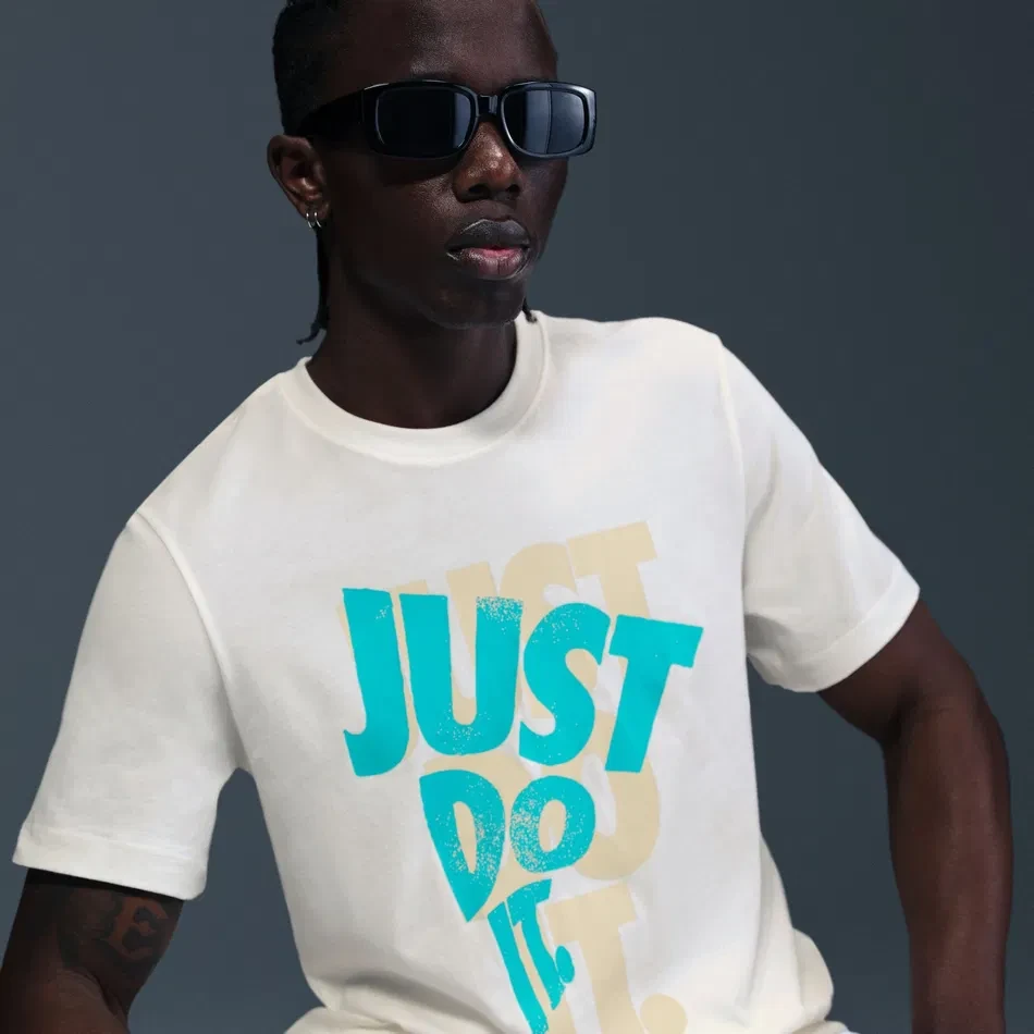 Футболка чоловіча Nike T-Shirt Con Logo Uomo Beige (HJ0554-133) — фото 3