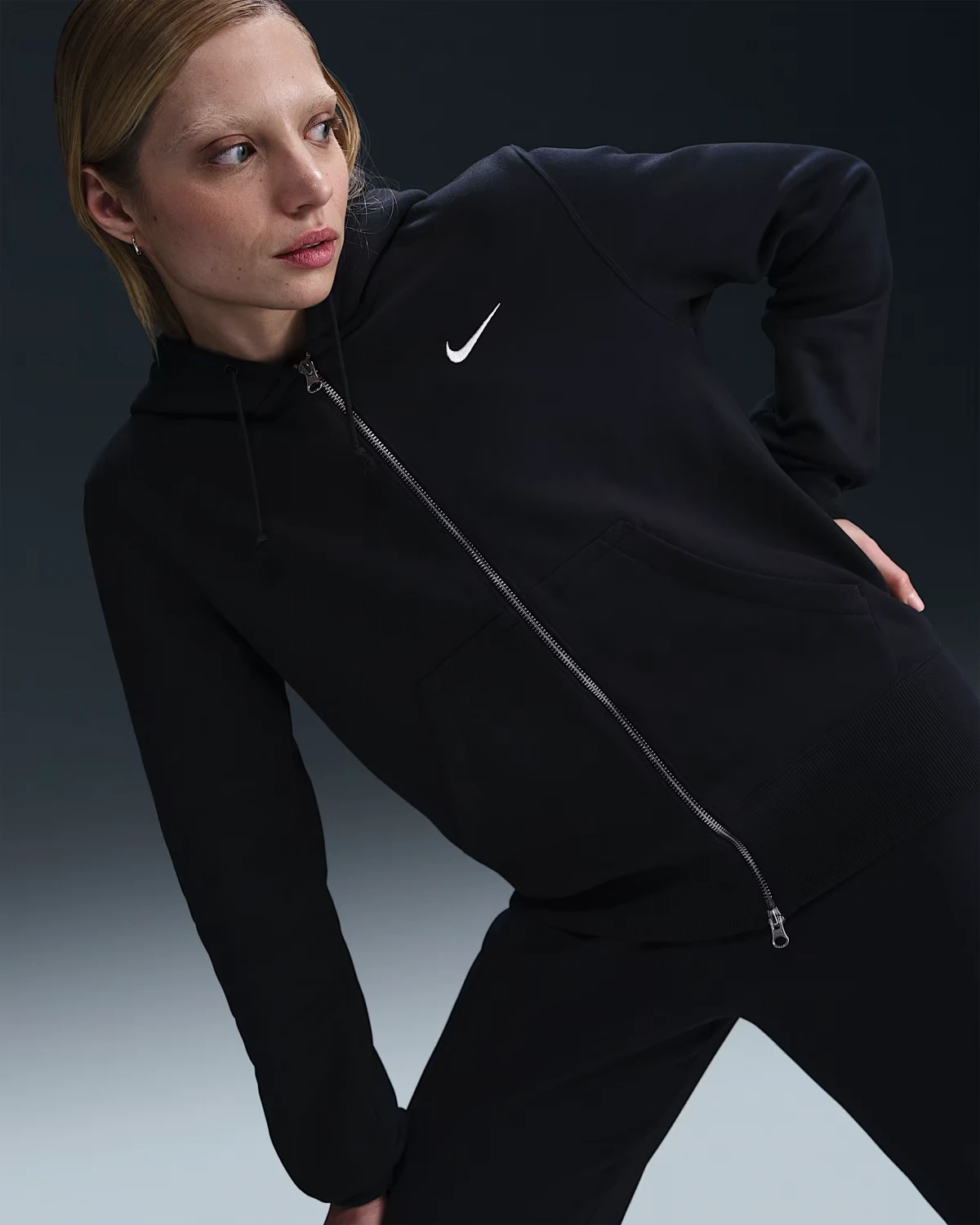 Кофта жіночі Nike Sportswear Phoenix Fleece Black (HJ0995-010) — фото 1