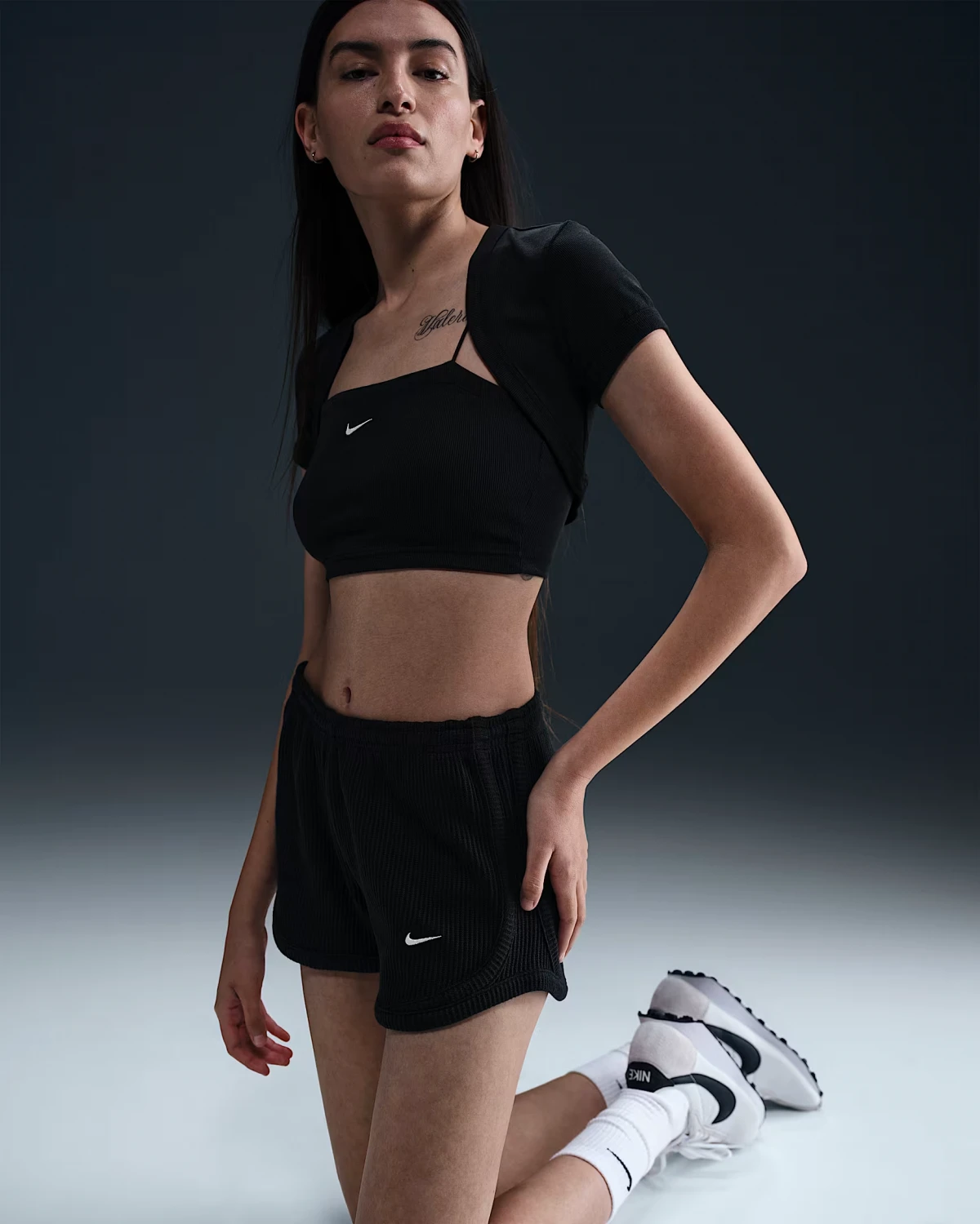 Шорти жіночі Nike Sportswear Chill Waffle Black (HJ3842-011) — фото 1