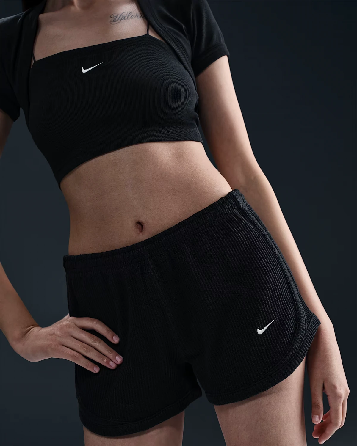 Шорти жіночі Nike Sportswear Chill Waffle Black (HJ3842-011) — фото 3