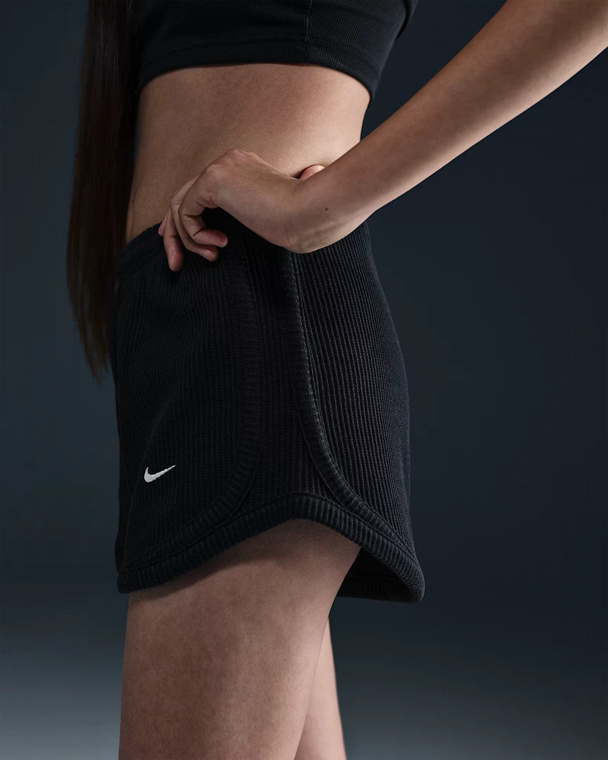 Шорти жіночі Nike Sportswear Chill Waffle Black (HJ3842-011) — фото 4