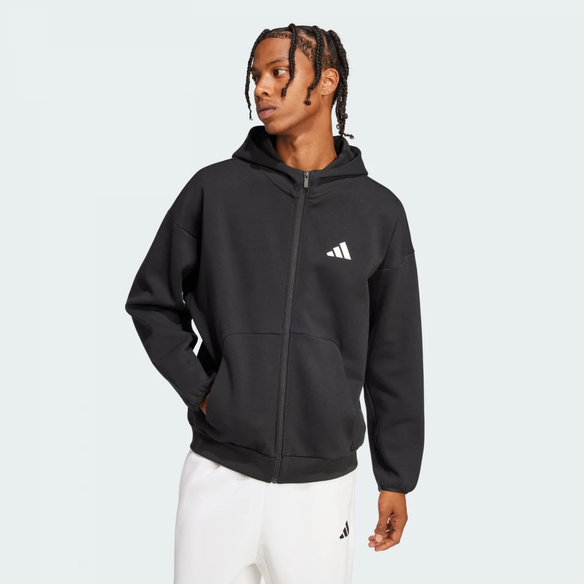 Кофта чоловіча Adidas Future Icons Small Logo Full-Zip (JI8768) — фото 1