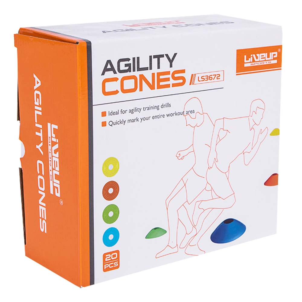 LiveUp Agility Cones With Rack - Набор фишек с подставкой 20 штук — фото 8