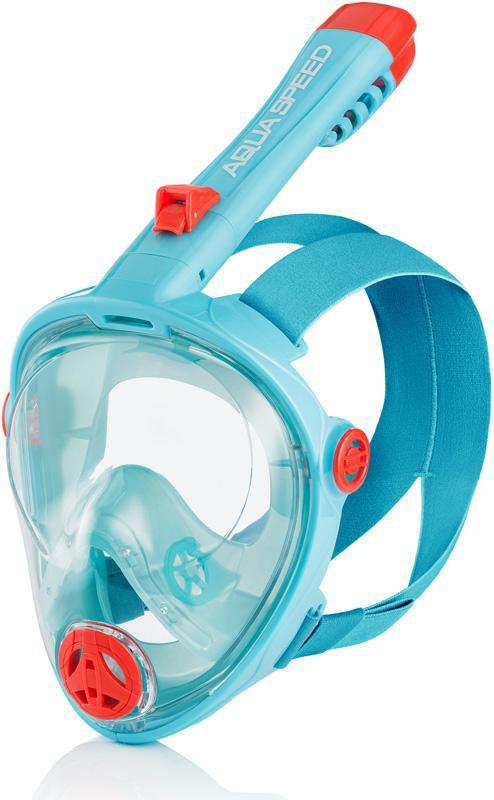 Повнолицьова маска Aqua Speed SPECTRA 2.0 KID 7083 бірюзовий, червоний Діт L — фото 1
